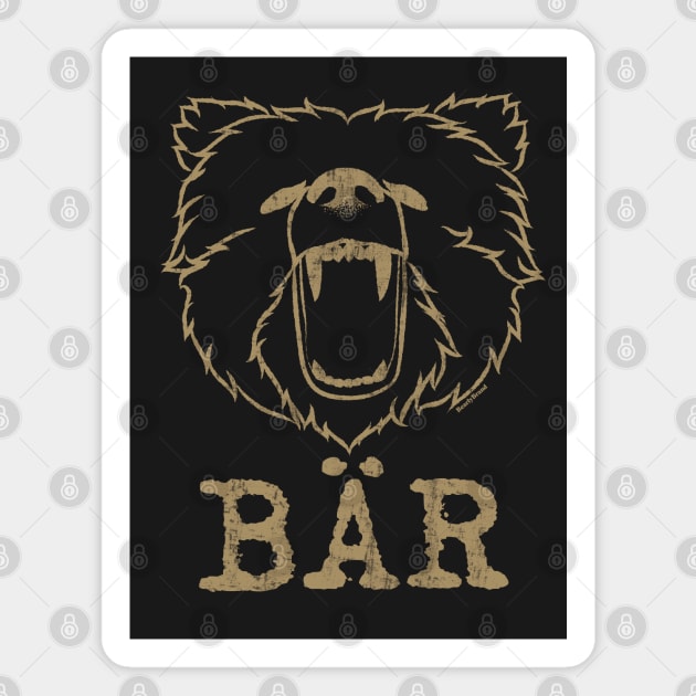 German Bear (Bär) Woof Grizzly Bear Grr | Gay Bear | BearlyBrand Magnet by The Bearly Brand